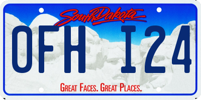 SD license plate 0FHI24