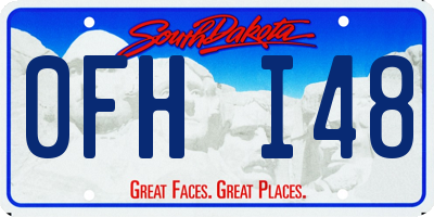 SD license plate 0FHI48