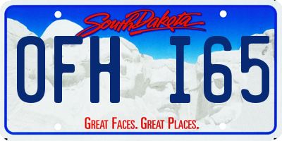 SD license plate 0FHI65