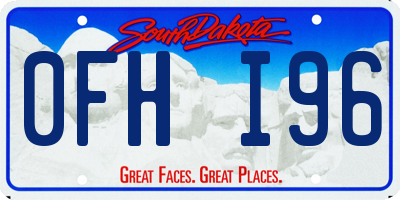 SD license plate 0FHI96