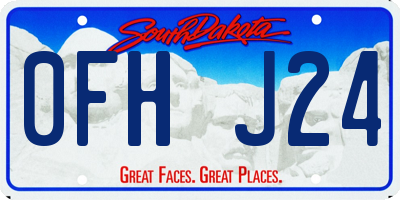 SD license plate 0FHJ24
