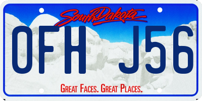 SD license plate 0FHJ56