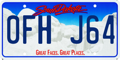 SD license plate 0FHJ64