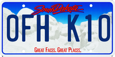 SD license plate 0FHK10