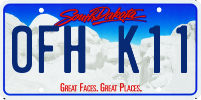 SD license plate 0FHK11