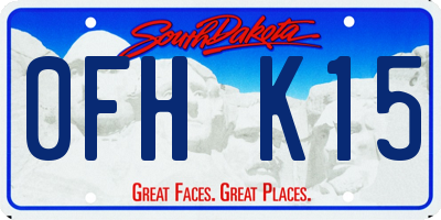 SD license plate 0FHK15