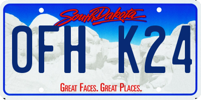 SD license plate 0FHK24