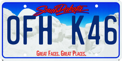 SD license plate 0FHK46