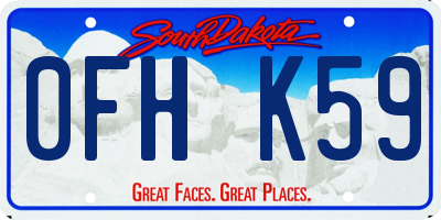 SD license plate 0FHK59