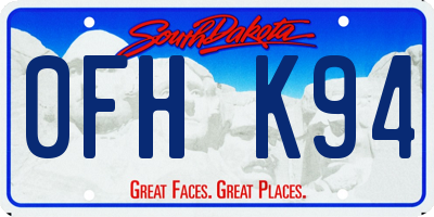 SD license plate 0FHK94