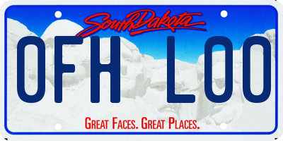 SD license plate 0FHL00