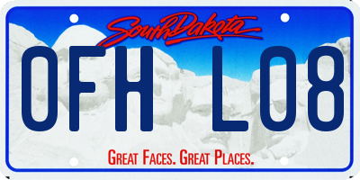 SD license plate 0FHL08