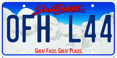 SD license plate 0FHL44