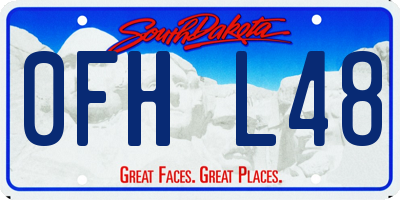 SD license plate 0FHL48