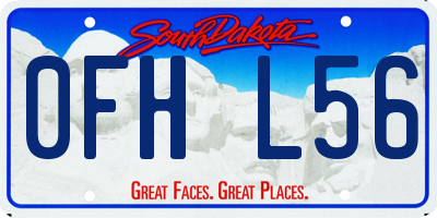 SD license plate 0FHL56
