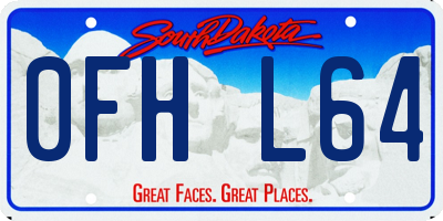 SD license plate 0FHL64