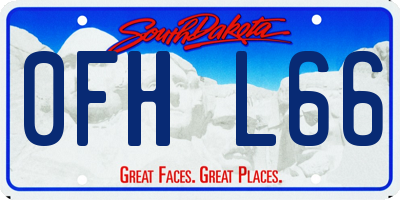 SD license plate 0FHL66