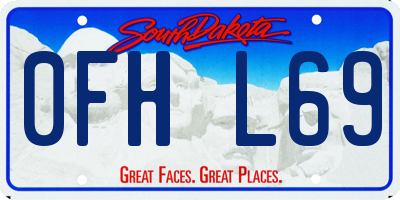 SD license plate 0FHL69