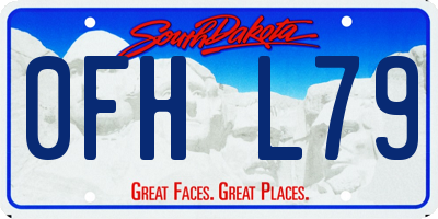 SD license plate 0FHL79