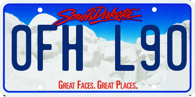 SD license plate 0FHL90