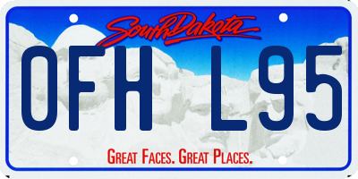 SD license plate 0FHL95