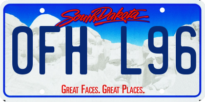 SD license plate 0FHL96