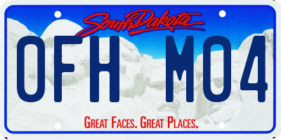 SD license plate 0FHM04