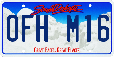 SD license plate 0FHM16