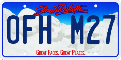 SD license plate 0FHM27