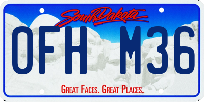 SD license plate 0FHM36