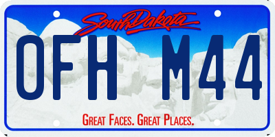 SD license plate 0FHM44