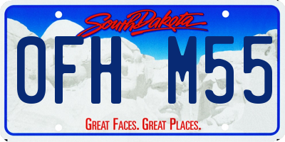 SD license plate 0FHM55