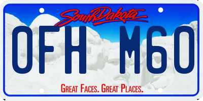SD license plate 0FHM60