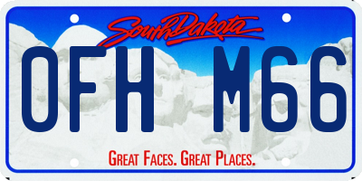SD license plate 0FHM66