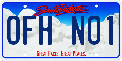 SD license plate 0FHN01