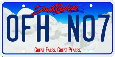 SD license plate 0FHN07