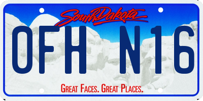 SD license plate 0FHN16