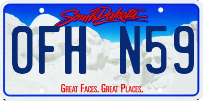 SD license plate 0FHN59