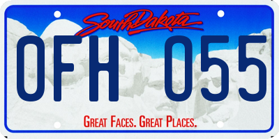 SD license plate 0FHO55