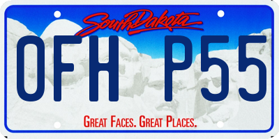 SD license plate 0FHP55