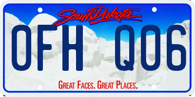 SD license plate 0FHQ06