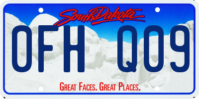 SD license plate 0FHQ09