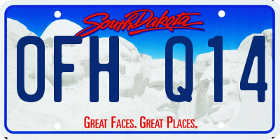 SD license plate 0FHQ14