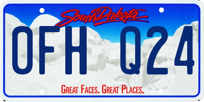 SD license plate 0FHQ24