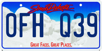 SD license plate 0FHQ39