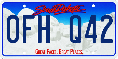 SD license plate 0FHQ42