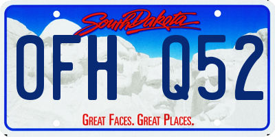 SD license plate 0FHQ52