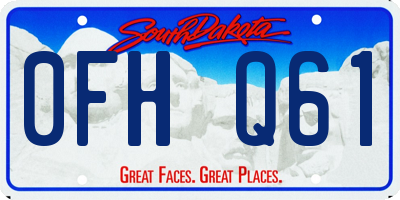 SD license plate 0FHQ61