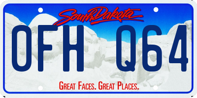 SD license plate 0FHQ64