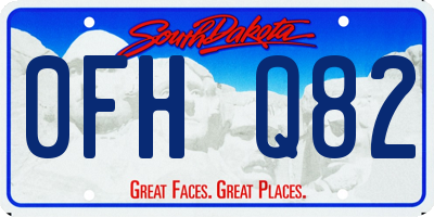 SD license plate 0FHQ82